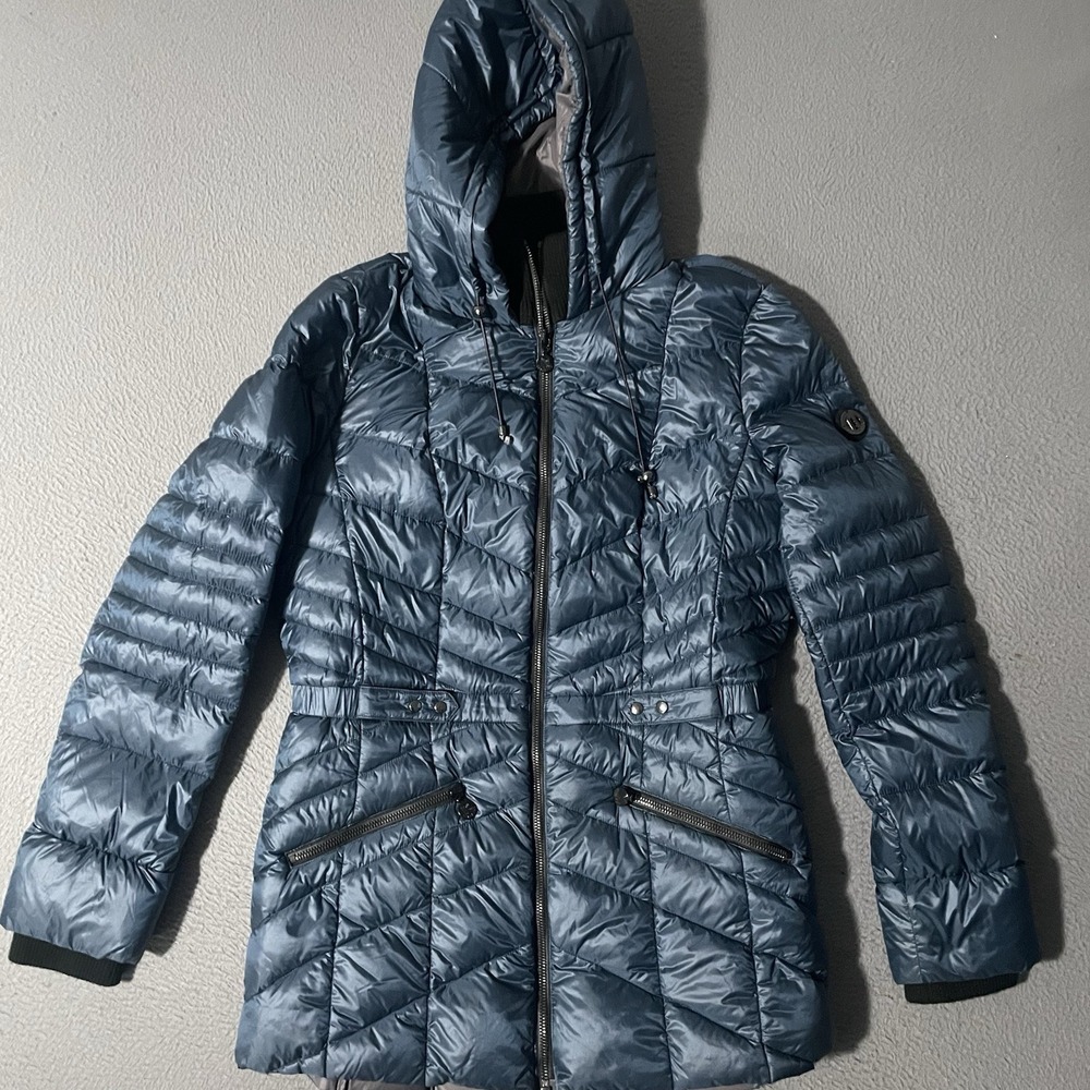 Bernardo, Primaloft Duck Down Packable Puffer Jacket US Women's Medium Blue